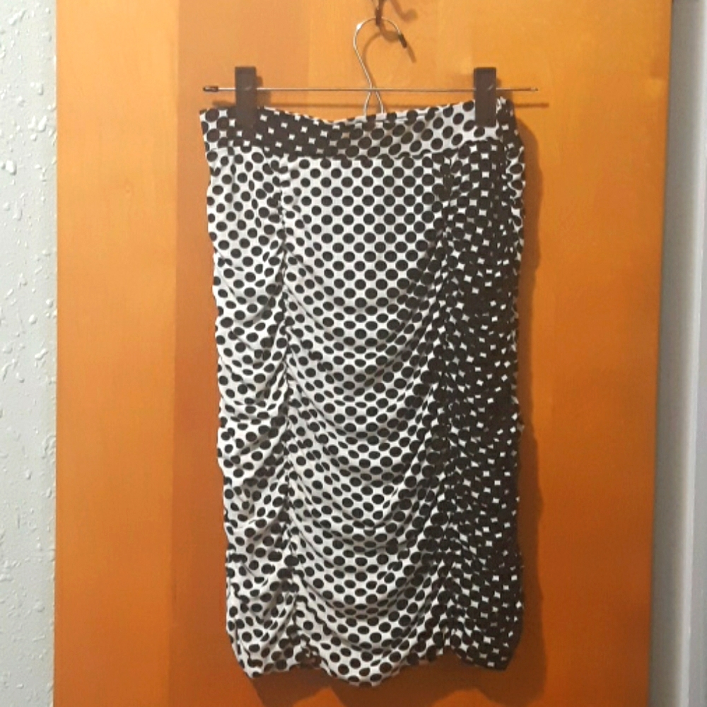 Polka Dot skirt with Ruching